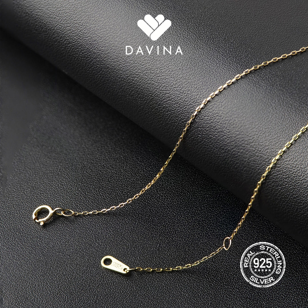 Davina Ladies Beatrix Necklace Gold Color Sterling Silver 925