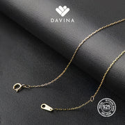 Davina Ladies Beatrix Necklace Gold Color Sterling Silver 925