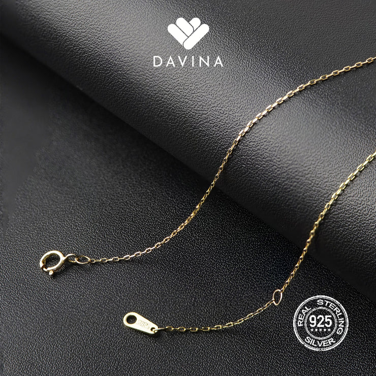 Davina Ladies Beatrix Necklace Gold Color Sterling Silver 925