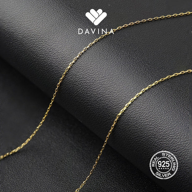 Davina Ladies Beatrix Necklace Gold Color Sterling Silver 925