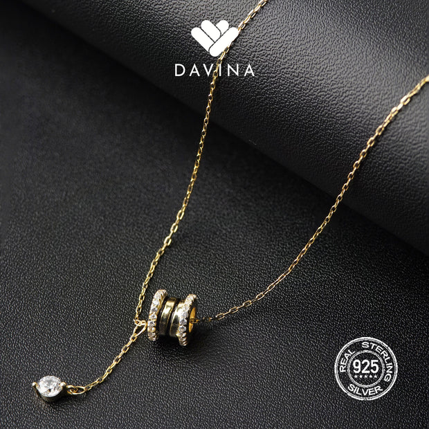 Davina Ladies Beatrix Necklace Gold Color Sterling Silver 925