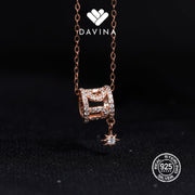 DAVINA Ladies Olliya Necklace Rose Gold Color Sterling Silver 925