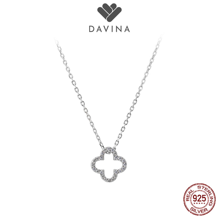 DAVINA Ladies Fleur Necklace Sterling Silver 925