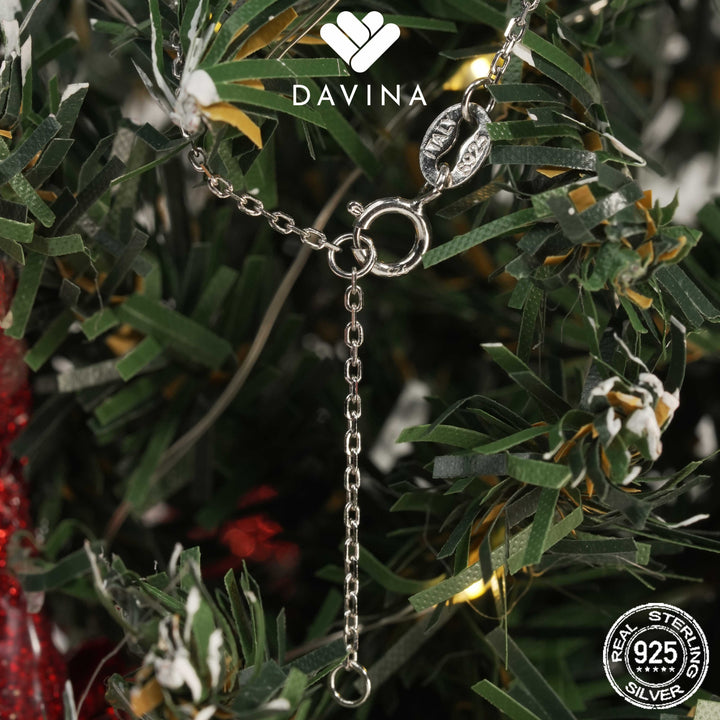 DAVINA Ladies Fleur Necklace Sterling Silver 925