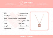 DAVINA Ladies Lexa Necklace Rose Gold Color S925
