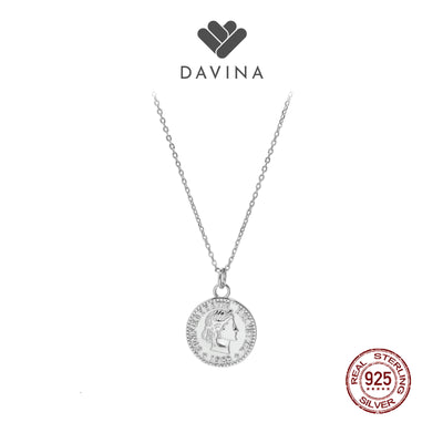 DAVINA Ladies Rosy Necklace Sterling Silver 925
