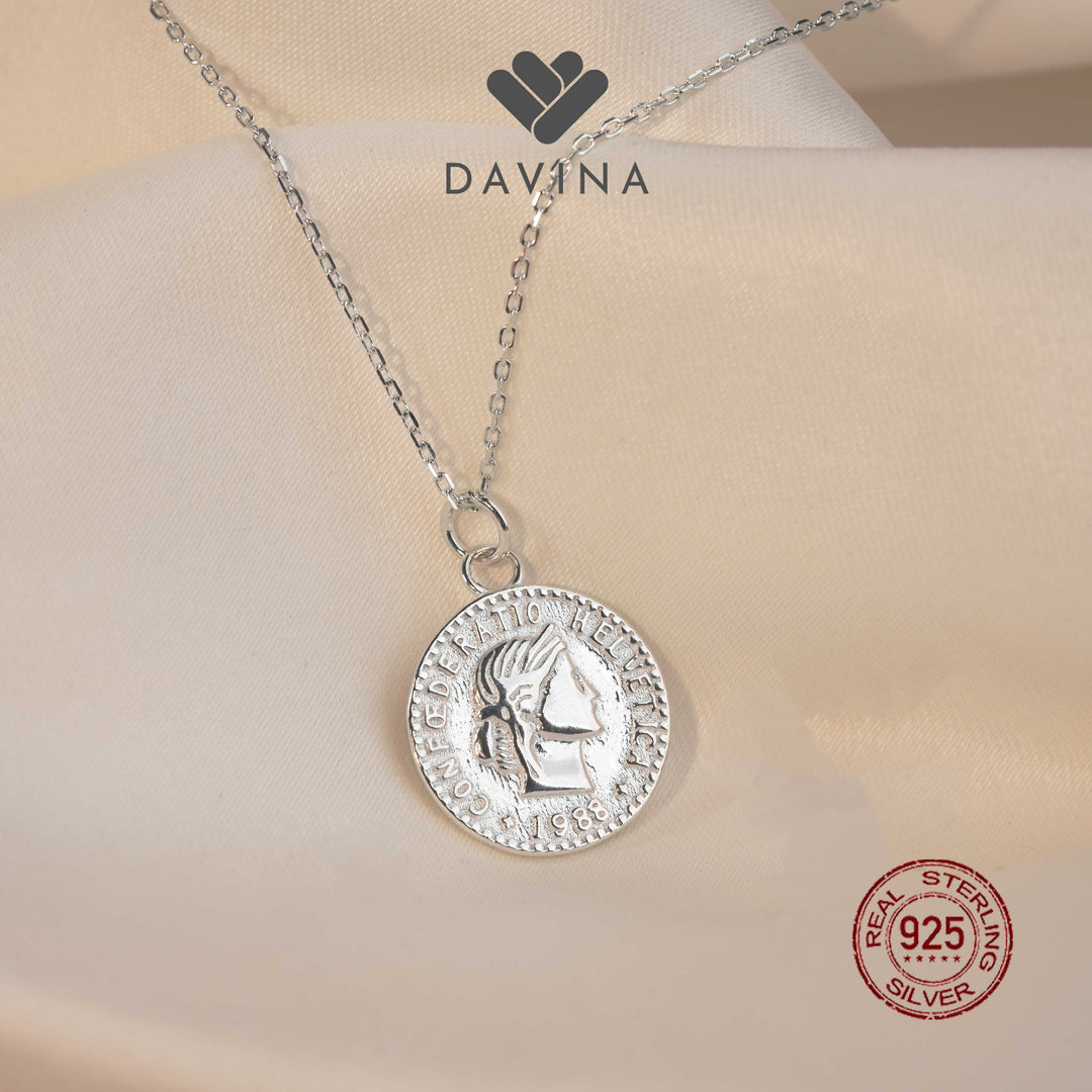 DAVINA Ladies Rosy Necklace Sterling Silver 925
