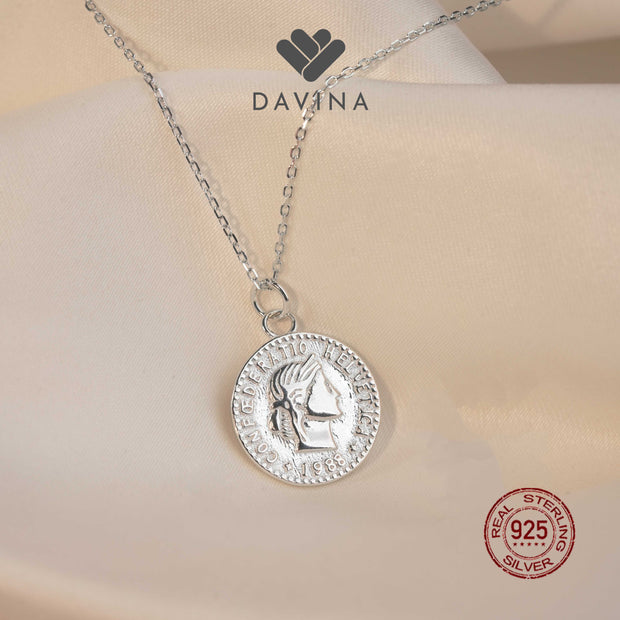 DAVINA Ladies Rosy Necklace Sterling Silver 925