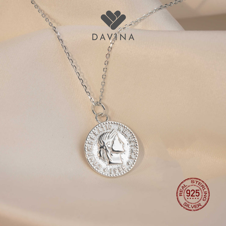 DAVINA Ladies Rosy Necklace Sterling Silver 925