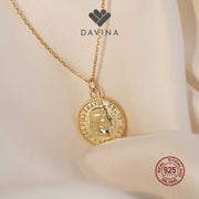 DAVINA Ladies Rosy Necklace Gold Color Sterling Silver 925