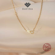 DAVINA Ladies Rosy Necklace Gold Color Sterling Silver 925