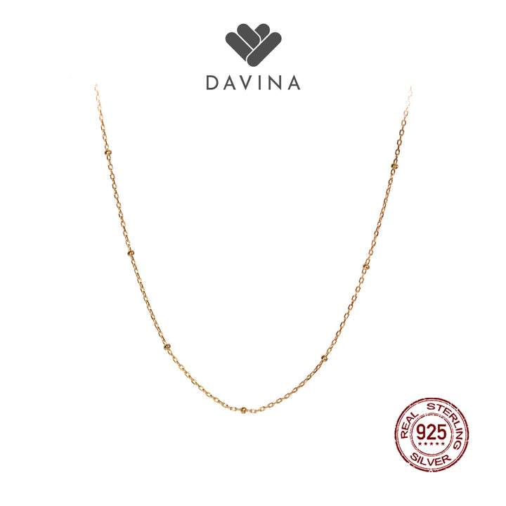 DAVINA Ladies Chocky Necklace Gold Color Sterling Silver 925