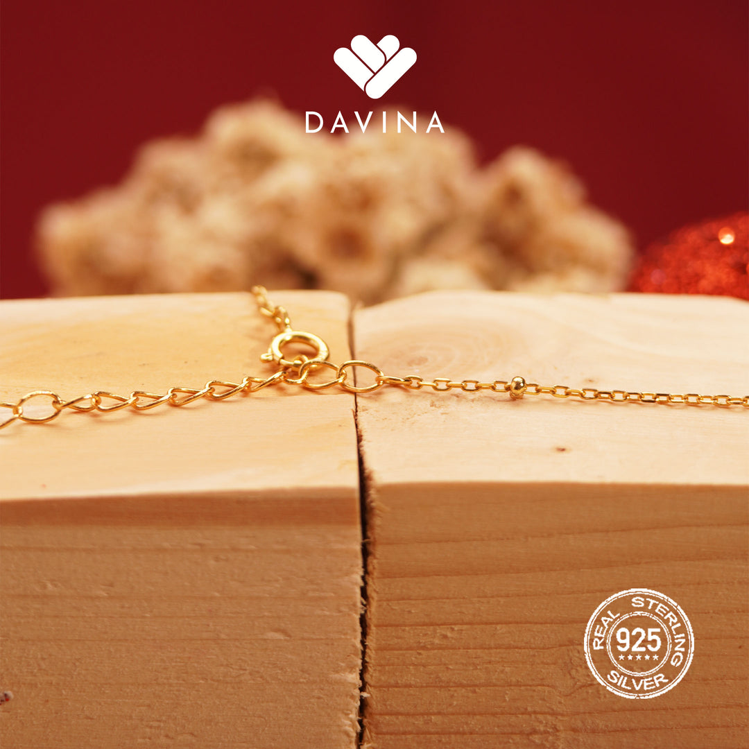 DAVINA Ladies Chocky Necklace Gold Color Sterling Silver 925