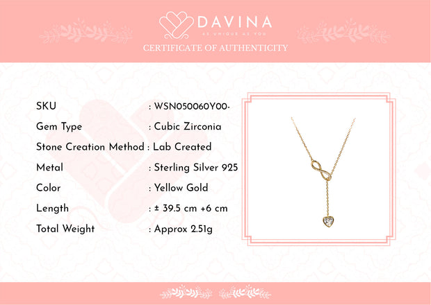 Davina Ladies Calice Necklace Gold Color S925