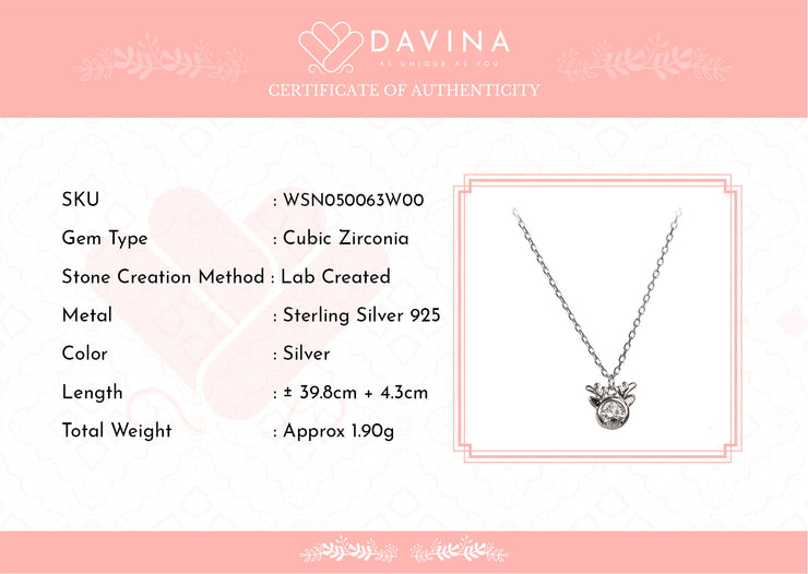 DAVINA Ladies Elain Necklace Sterling Silver 925