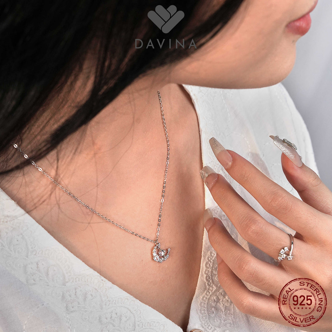 DAVINA Ladies Alaina Necklace Sterling Silver 925