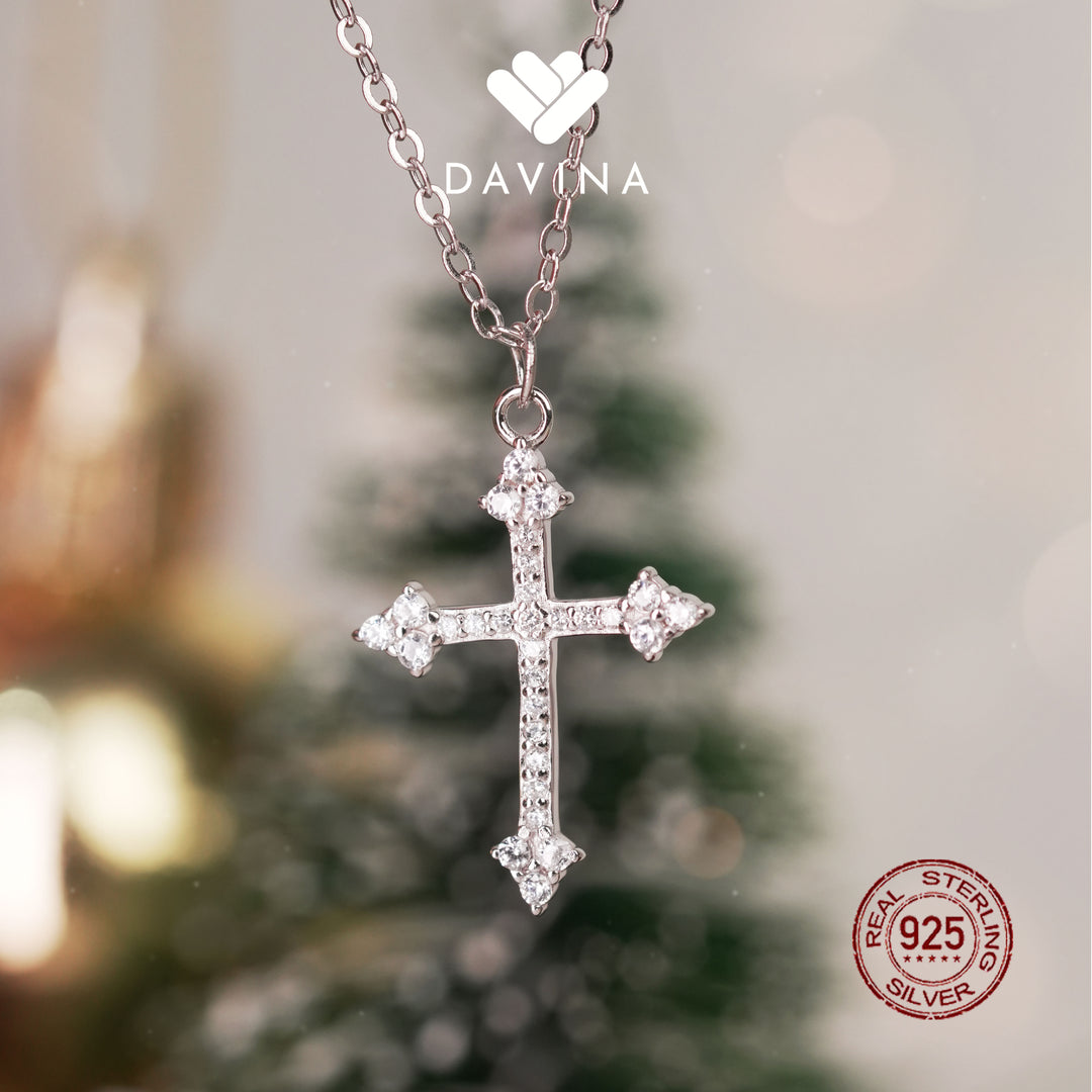 DAVINA Ladies Francesca Necklace Sterling Silver 925