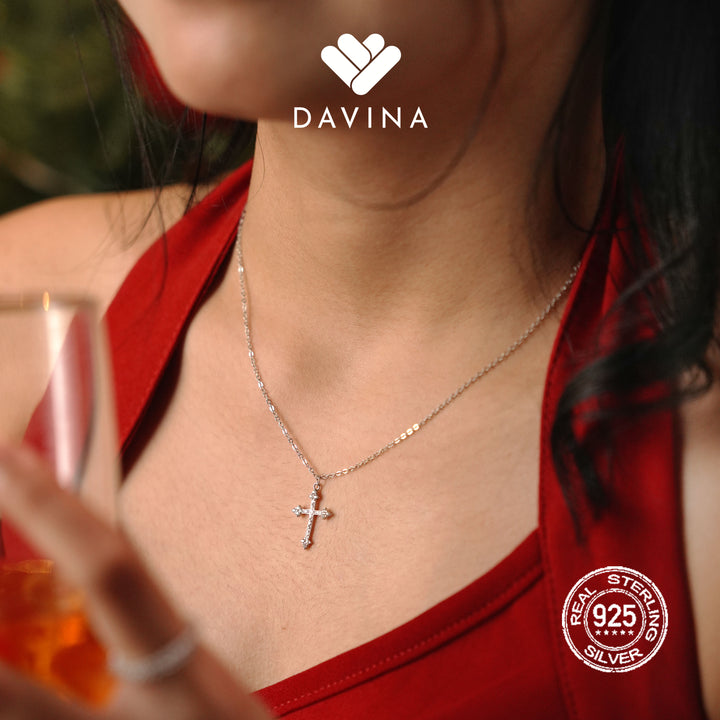 DAVINA Ladies Francesca Necklace Sterling Silver 925