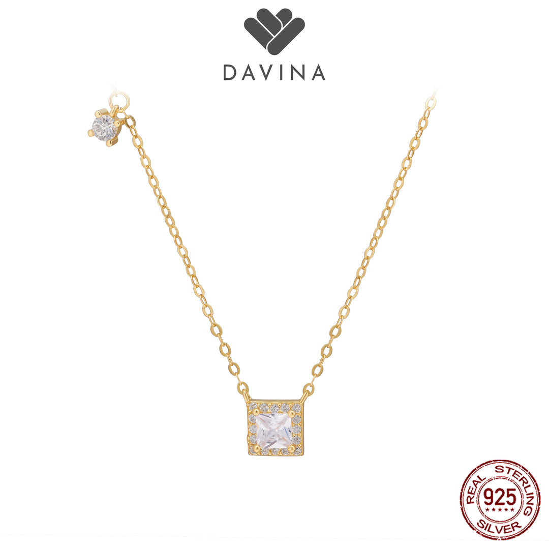 DAVINA Ladies Esme Necklace Gold Color Sterling Silver