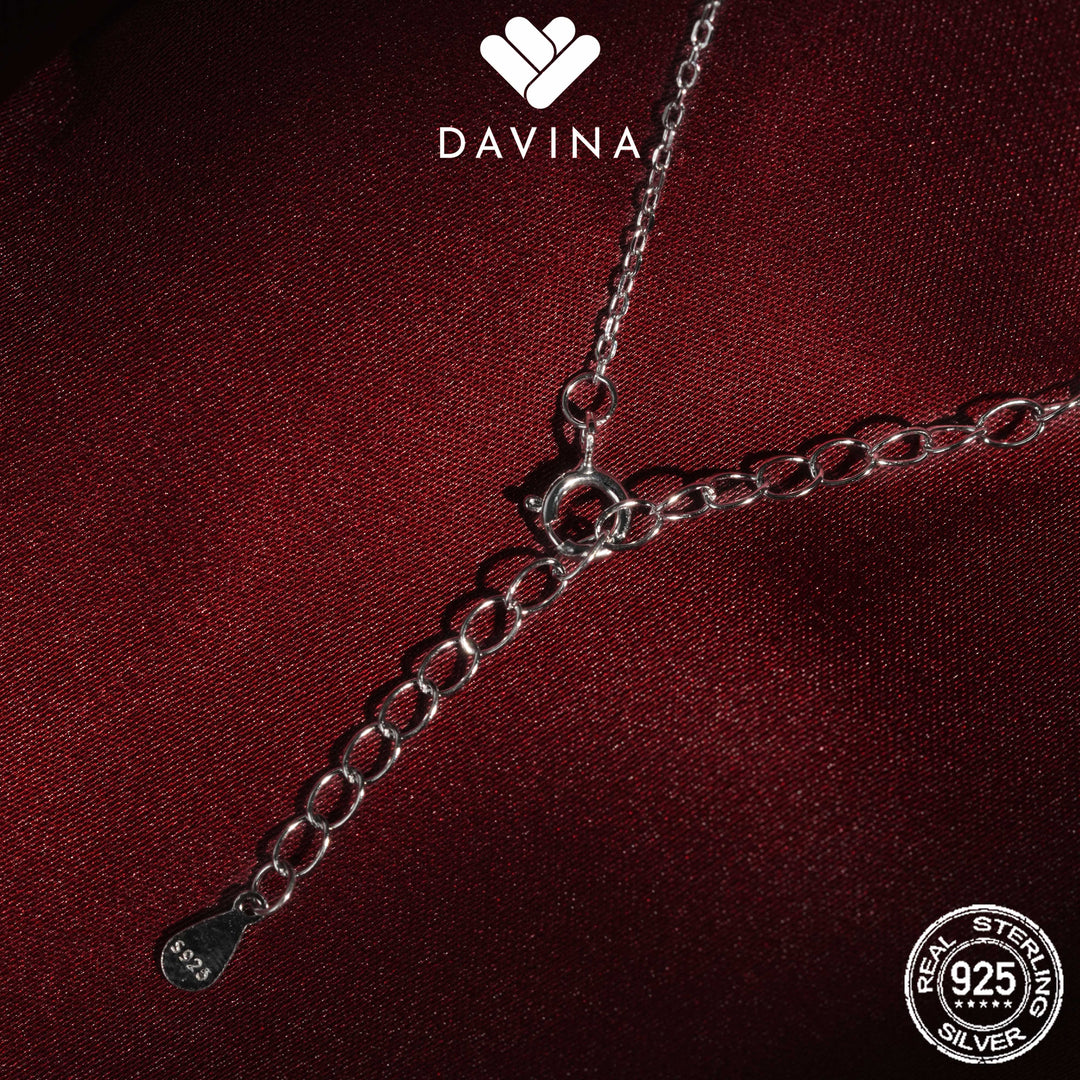 DAVINA Ladies Clementine Necklace Sterling Silver 925