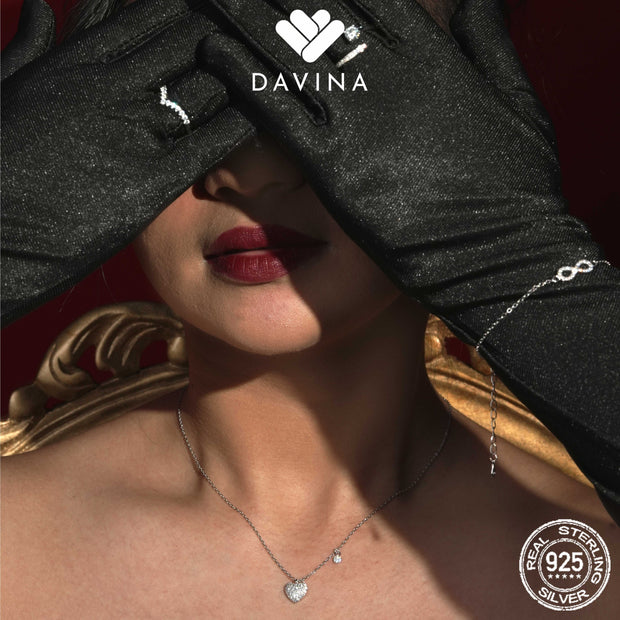 DAVINA Ladies Clementine Necklace Sterling Silver 925