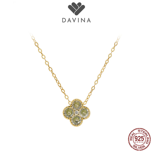 DAVINA Ladies Birthstone Necklace Rose Gold Color Sterling Silver 925