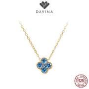 DAVINA Ladies Birthstone Necklace Rose Gold Color Sterling Silver 925