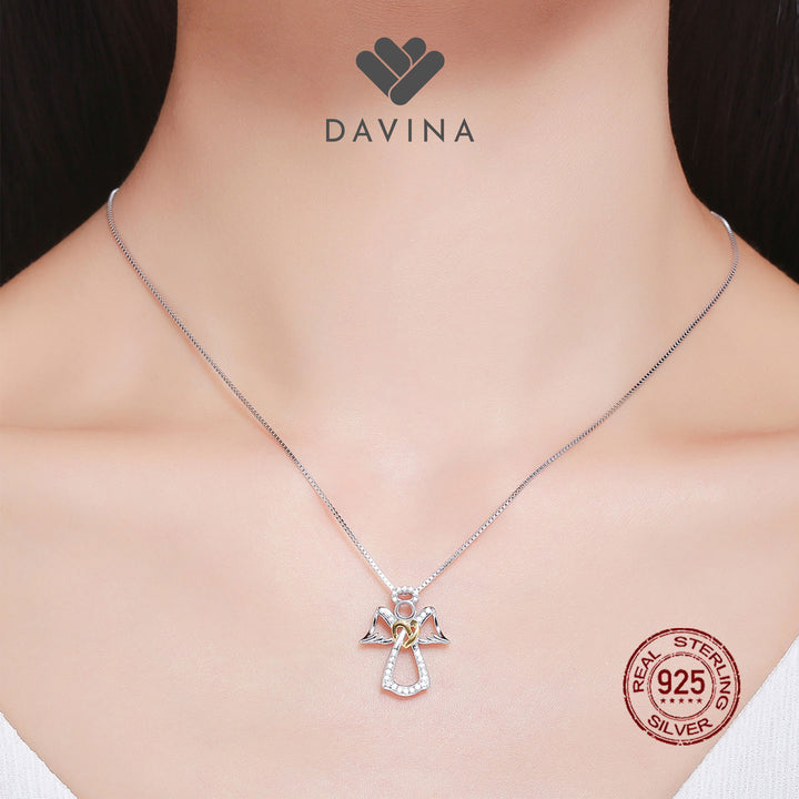 DAVINA Ladies Angel Necklace Sterling Silver 925