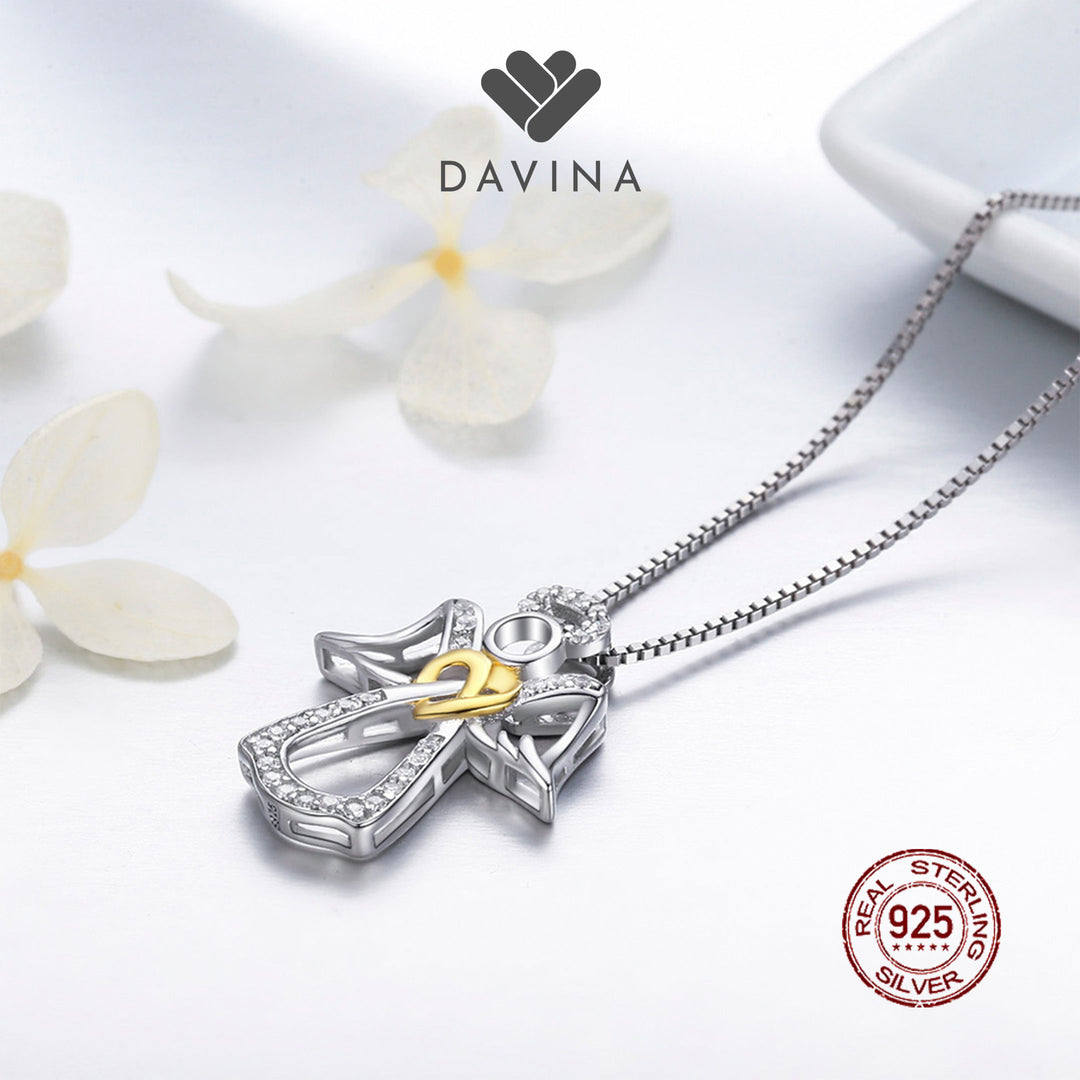 DAVINA Ladies Angel Necklace Sterling Silver 925