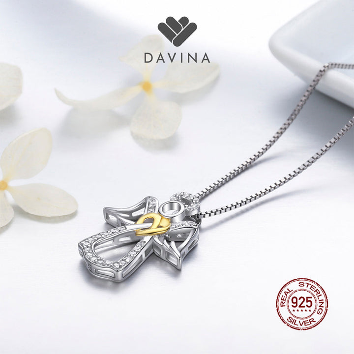 DAVINA Ladies Angel Necklace Sterling Silver 925