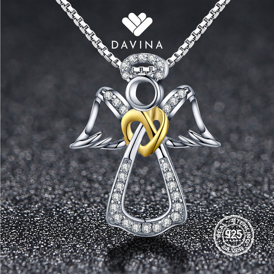 DAVINA Ladies Angel Necklace Sterling Silver 925