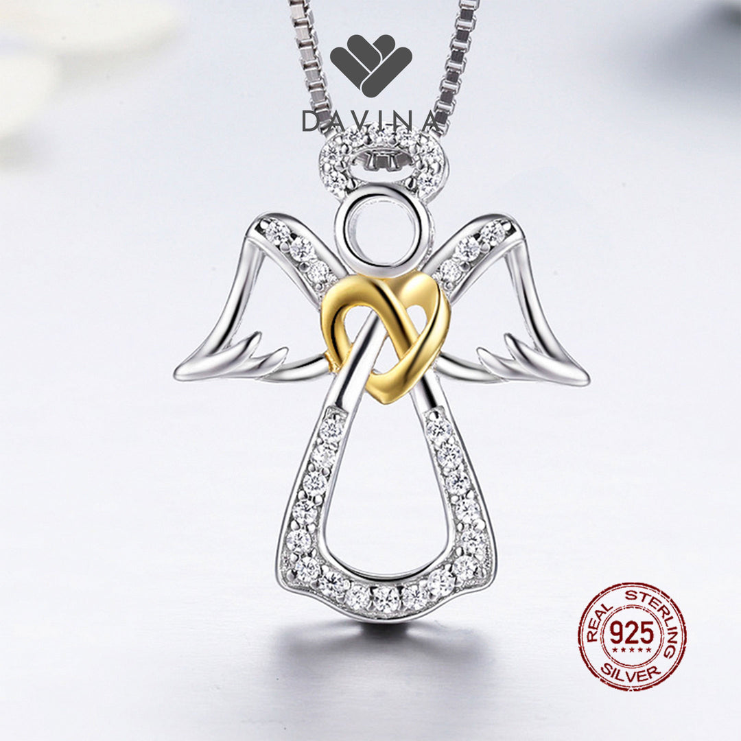 DAVINA Ladies Angel Necklace Sterling Silver 925