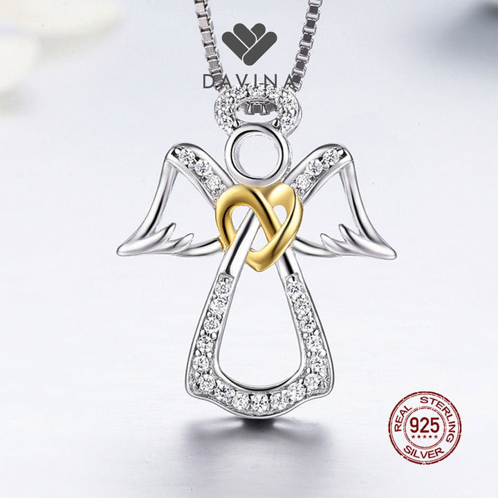 DAVINA Ladies Angel Necklace Sterling Silver 925