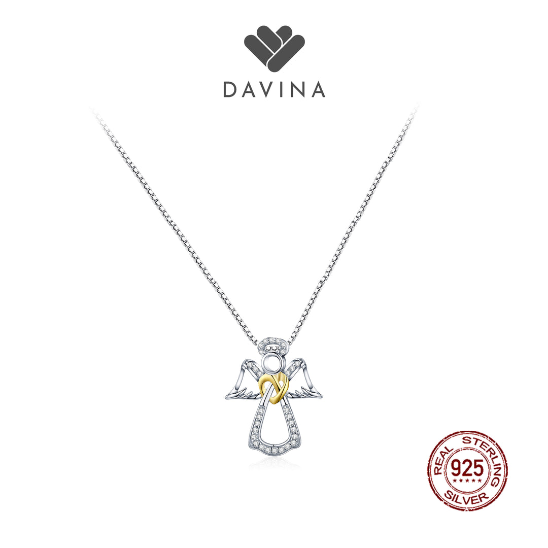 DAVINA Ladies Angel Necklace Sterling Silver 925