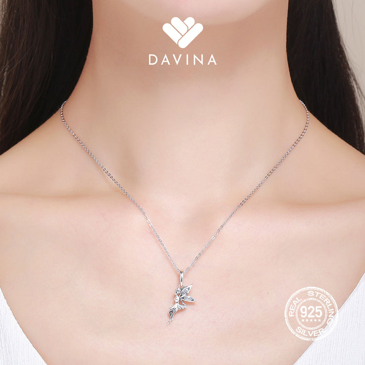 DAVINA Ladies Fairy Necklace Sterling Silver 925