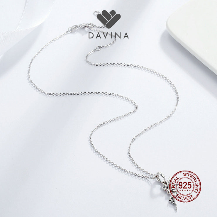 DAVINA Ladies Fairy Necklace Sterling Silver 925