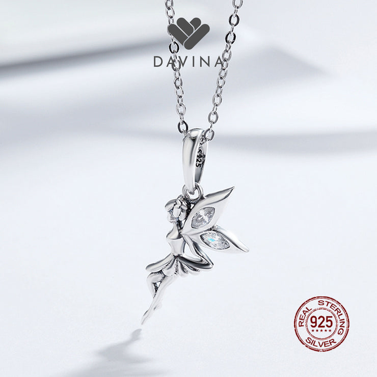 DAVINA Ladies Fairy Necklace Sterling Silver 925