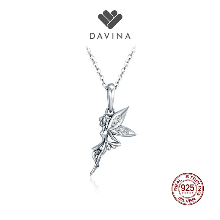 DAVINA Ladies Fairy Necklace Sterling Silver 925