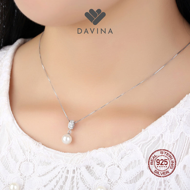 DAVINA Ladies Elizabeth Necklace Sterling Silver 925