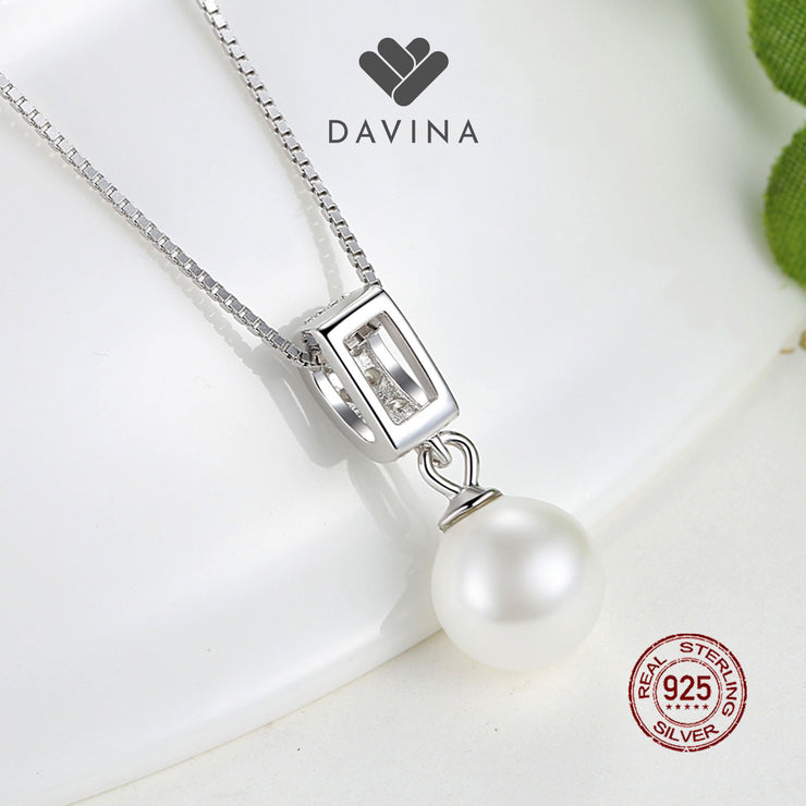 DAVINA Ladies Elizabeth Necklace Sterling Silver 925