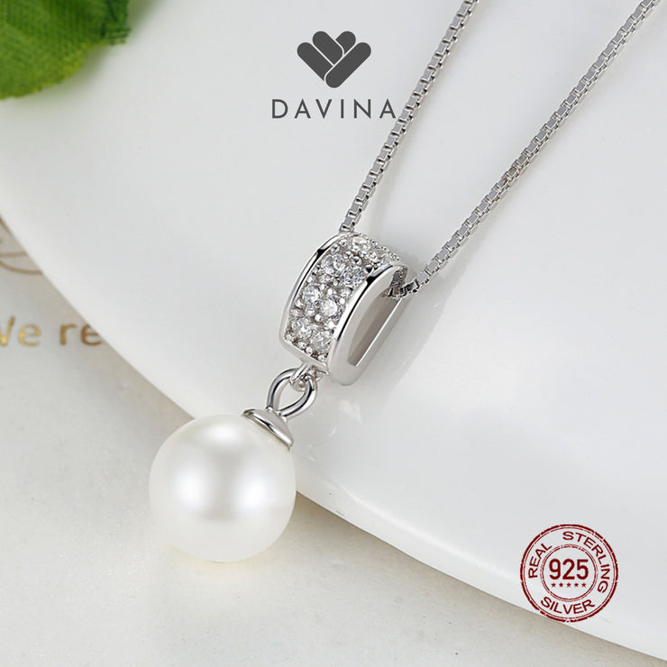 DAVINA Ladies Elizabeth Necklace Sterling Silver 925