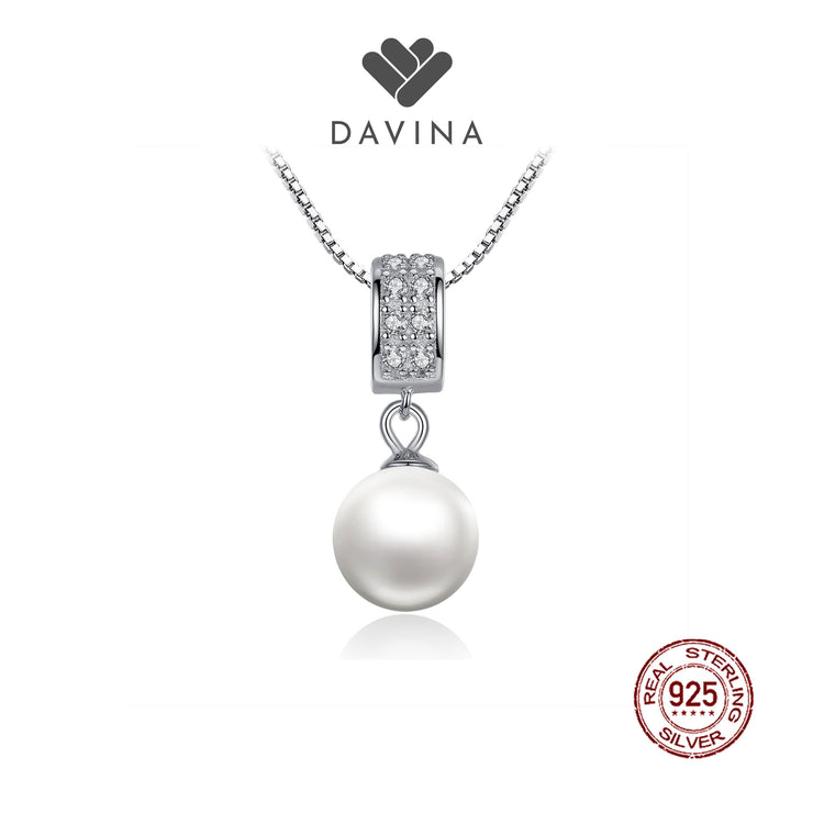 DAVINA Ladies Elizabeth Necklace Sterling Silver 925