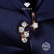 DAVINA Ladies Spica Ring Rose Gold Plated Sterling Silver 925