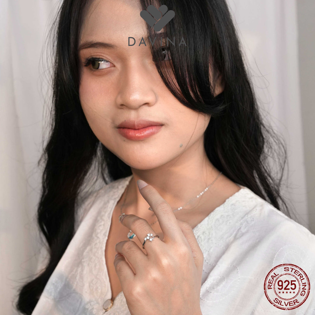 DAVINA Ladies Spica Ring Sterling Silver 925
