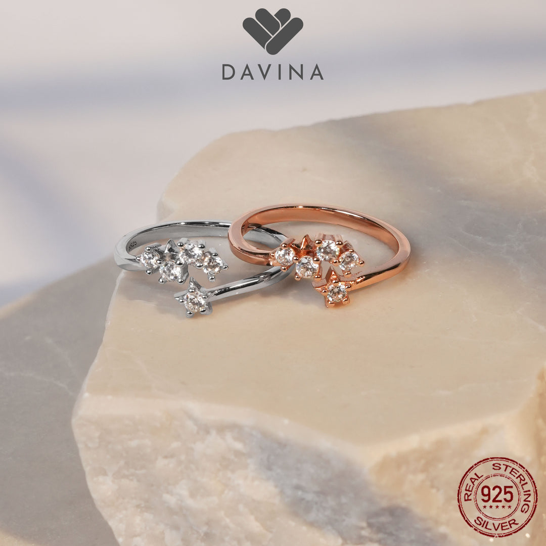 DAVINA Ladies Spica Ring Sterling Silver 925