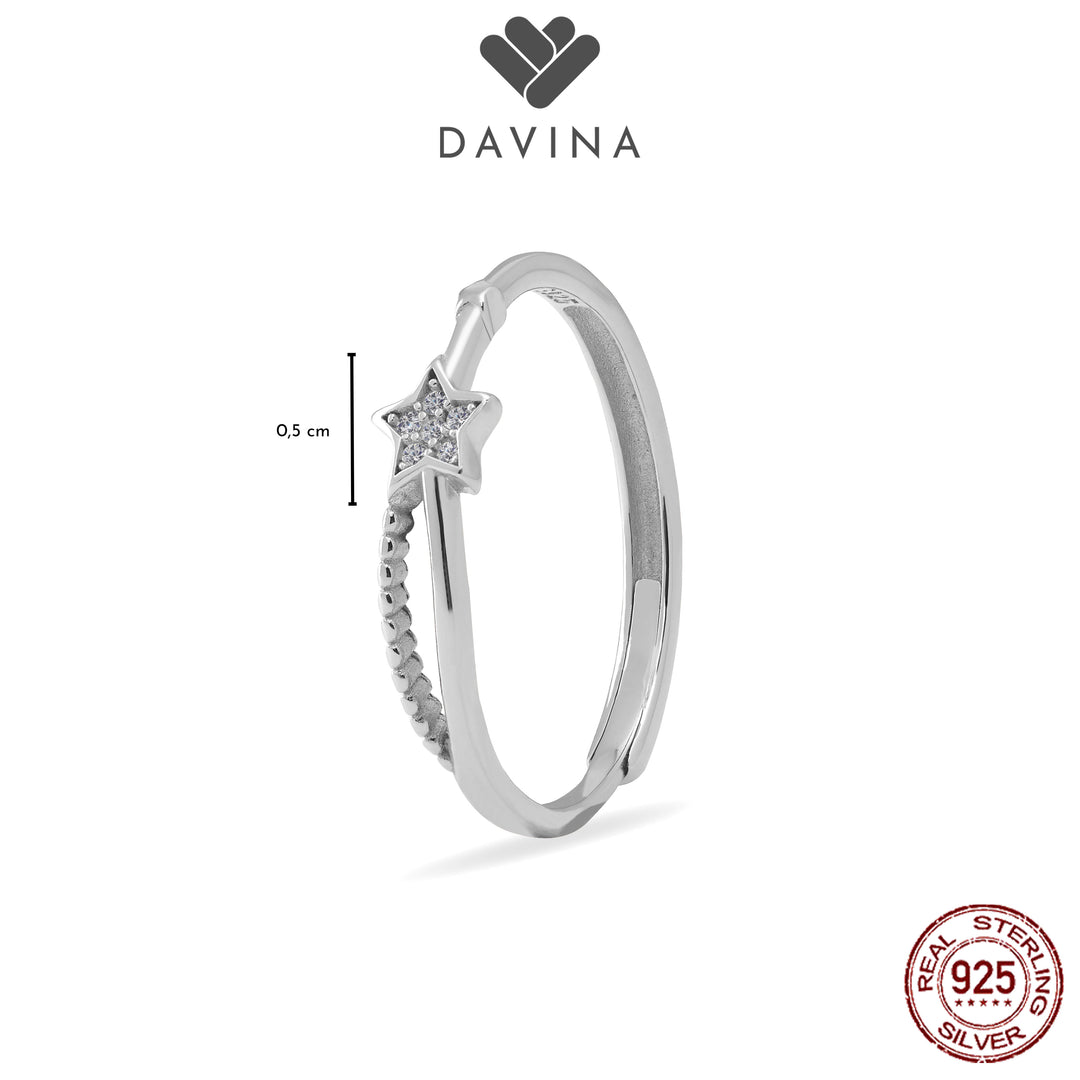 DAVINA Ladies Adhara Ring Sterling Silver 925