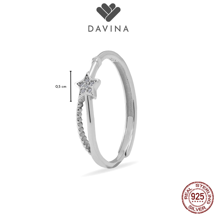 DAVINA Ladies Adhara Ring Sterling Silver 925