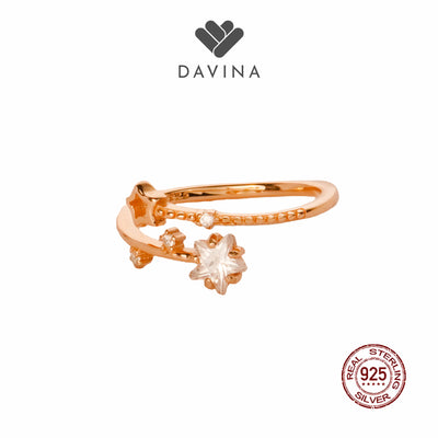 DAVINA Ladies Esra Ring Rose Gold Color S925