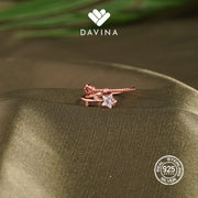 DAVINA Ladies Esra Ring Rose Gold Color S925