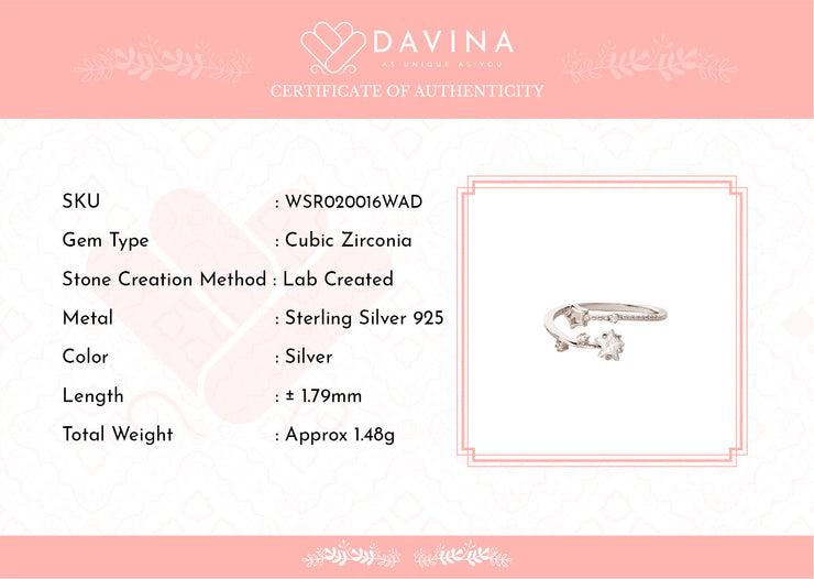 DAVINA Ladies Esra Ring Silver Color S925